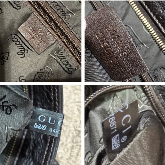 Authentic Gucci GG Dark Brown Guccissima Messenger Crossbody Bag Dust Bag & Tote - Picture 16 of 16